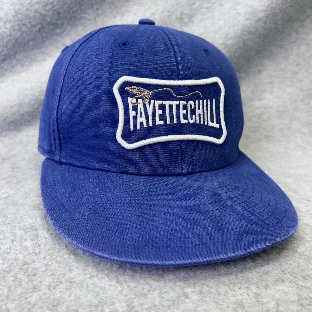 Fayettechill Logo Patch Mens Blue Fayettechill Snapback Hat Fishing Lure OSFM